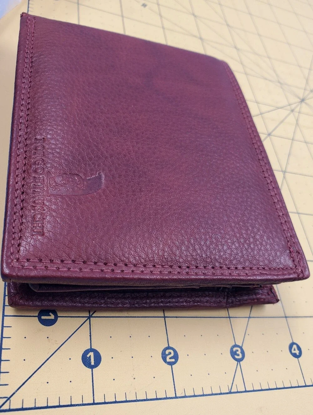 Borgo Etruschi Wallet Mens Genuine Leather Bifold Folding Brown Vera Pelle Italy